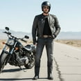 thumbnail image 6 of Milwaukee Leather MDM5001 Men's Black Armored Motorcycle Riding Denim Jeans Reinforced with Aramid Fibers 34, 6 of 9