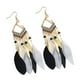 thumbnail image 1 of Mujeres Boho largo de plumas de borlas pendientes de joyería de la vendimia de perlas cuelgan pendientes colgantes, 1 of 4