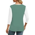 thumbnail image 6 of Womens Plus Size Tops 3/4 Sleeve Dressy Blouses V-Neck Casual Loose Tunic Tops Summer Pullover Blouse Shirts S-3XL, 6 of 8