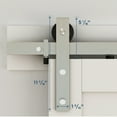 thumbnail image 6 of 928 72" 2 piece Classic Interior Barn Door Kit - Satin Nickel, 6 of 7