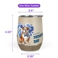 thumbnail image 5 of Bulldog Proud Dad Happy Father's Day 12oz Stainless Steel Wine Tumbler Insulated Cup with Lid Dog Lover Gifts Idea - 02008, 5 of 5