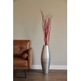 thumbnail image 7 of Green Floral Crafts 27-inch Natural Bamboo Cylinder Floor Vase Wooden for Dried Flowers Branches Perfect Spa Office Dining Living Room Entry Way Home Decoration, Lacquer Silver Tone, 7 of 7