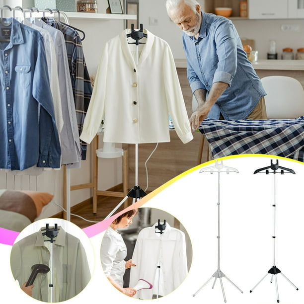 Xihbxyly Tendedero Plegable con Ajuste de Altura Telescópico, Percha Giratoria de 360°, Diseño Compacto, Ideal para El Cuidado de La Ropa En Casa o La Oficina, Fácil de Guardar, Ligero, Altura Máxima
