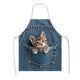 thumbnail image 2 of Aparatos de cocina, accesorios de cocina, utensilios de cocina, herramientas de cocina. Adorable mono de cocina con diseño de gato vaquero para regalar a padres e hijos. Delantal de poliéster., 2 of 7