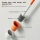 thumbnail image 2 of Kearding Soporte para cepillo de baño montado en la pared, herramienta de limpieza de silicona de doble cara, sin cepillos de ángulo muerto, Suministros de limpieza para el hogar Naranja, 2 of 6