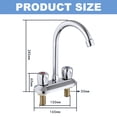 thumbnail image 2 of Bathroom sink faucet, center bathroom faucet with pop-up sink drain, utility hose for laundry vanity supply, 2 of 7