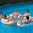 thumbnail image 3 of Pool Central 85" Classic "Riverland" Inflatable 2-Person Swimming Pool Sofa - Orange/White, 3 of 3