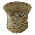 thumbnail image 4 of Set of 2 Rustic Western Hand Woven Bamboo Fibers and Natural Ropes Side Tables, 4 of 10