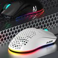 thumbnail image 4 of Ajazz AJ390 Wired Gaming Mouse Office Portable 7 Keys Driver Free Optical Mice Intended for Windows 7/8/10 Computer Accessories White, 4 of 6