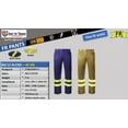 thumbnail image 4 of Flame Resistant FR High Visibility Hi Vis 88% C/12% N Pant/Trouser (38W x 30L, Khaki), 4 of 4