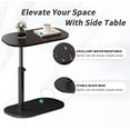 thumbnail image 3 of LUOLUO C- Shaped Side Table, 360° Rotating Adjustable Height Couch Side Tables for Sofa/Bed/Bathtub(Black), 3 of 11