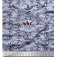 thumbnail image 1 of Soimoi Cotton Cambric Fabric Leaves Printed Craft Fabric by The Yard 42 Inch Wide, 1 of 3