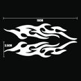 thumbnail image 2 of 1 Pair Car Flame Racing Waterproof Reflective Stickers Vinyl Emblem Sticker Anti-Scratch（Black）, 2 of 5