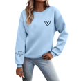thumbnail image 1 of Chandail à Capuche Imprimé à Col Rond pour Femmes, Chandail Décontracté, Veste Athlétique à Fermeture Éclair Frontale, Chandails en Molleton Confortables, Veste à Capuche Fine pour Femmes, Haut d'Automne Lourd, 1 of 4