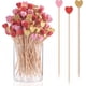 thumbnail image 1 of Pack de 100 Palillos de Bambú con Forma de Corazón en Colores Rosa Rojo y Dorado para Cócteles y Aperitivos, 1 of 5