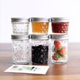 thumbnail image 2 of Glass Mason Jar New Diamond Pattern Transparent Split Jar Seal 120ml/250ml/280ml/350ml/450ml/650ml Glass Sealed Bottle Jam (450ml), 2 of 7