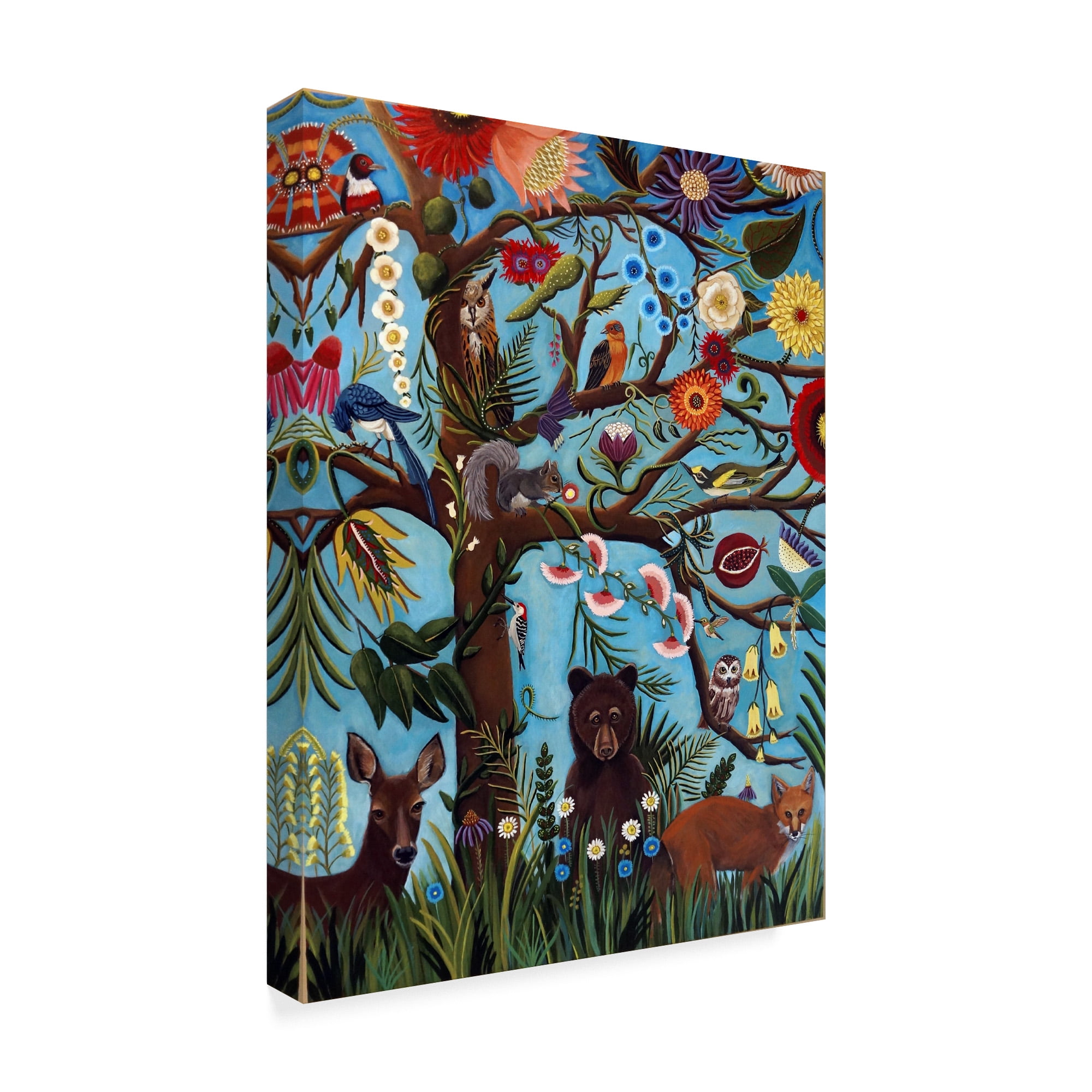 Trademark Fine Art 'Tree of Life Animals' Canvas Art by Catherine A Nolin
