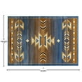 thumbnail image 5 of Emma + Oliver 5x7 Olefin Accent Rug with Southwestern Geometric Arrow Design in Blue, Black, Beige & Ivory and Natural Jute Backing, 5 of 7