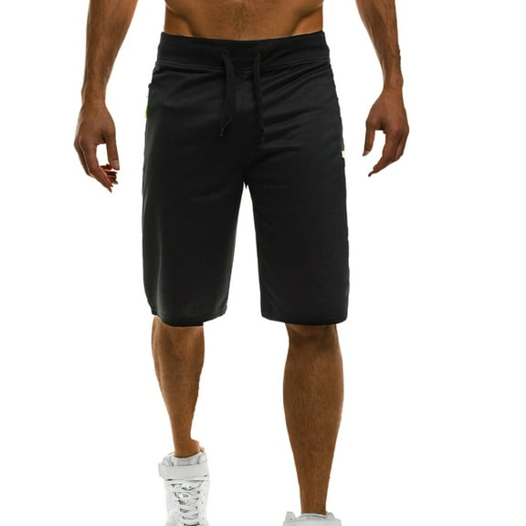 Aayomet Swim Trunks Men Mens Summer Seaside Beach Holiday 3D Digital Printing Pocket Mesh Shorts Beach Pants,Black L