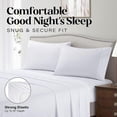 thumbnail image 3 of Striped Bed Sheet Set 1800 Luxury Soft Microfiber Deep Pocket 4-Piece Bedding Set - Wrinkle, Stain, Fade Resistant - White Full, 3 of 4