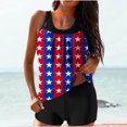 thumbnail image 2 of Trajes de Baño de Mujer Más Tamaño Día de la Independencia Impresión Bowknot Dos Piezas con Pantalones Cortos, Pantalones Cortos de Tamaño Más para las Mujeres, 2 of 8