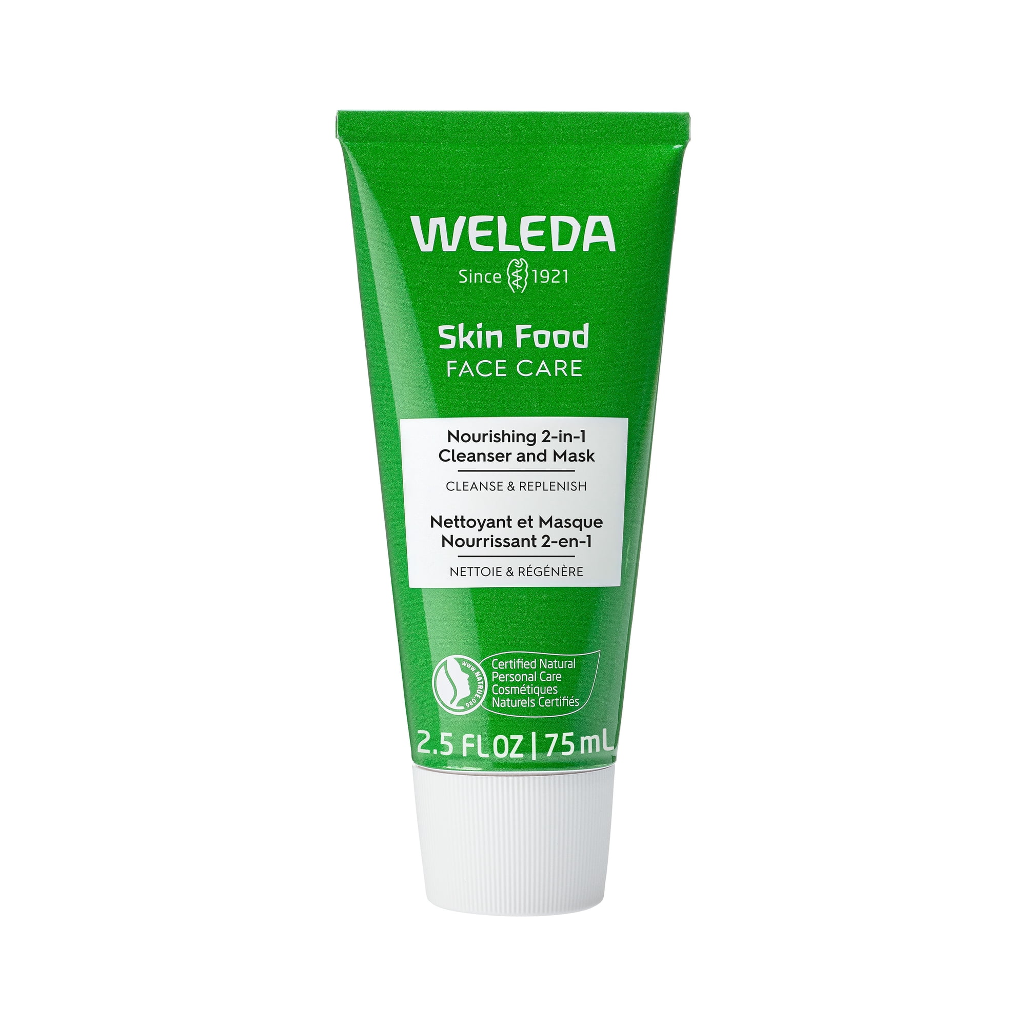 Weleda Skin Food Face Care, Nourishing 2-in-1 Cleanser and Beauty Mask, 2.5 fl oz (75 ml)