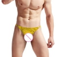 thumbnail image 5 of Harpily 2025 Intimates Men's Underwear Fit Translucent Ice Silk Low Waist Buckle G String Pants T Pants, 5 of 5