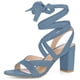 thumbnail image 1 of Sandalias de Tacón Grueso Allegra K neblina azul 38, 1 of 6