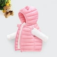 thumbnail image 4 of Godderr Toddler Baby Warm Puffer Down Vest for Boys Girls Lightweight Bear Ears Hooded Sleeveless Cotton Jacket for 1-5Y, 4 of 6