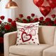 thumbnail image 5 of V-alentine's Day Themed Pillow Cover Heart And Floral Print Sofa Decorative Pillowcase Holiday Decoration, 5 of 6