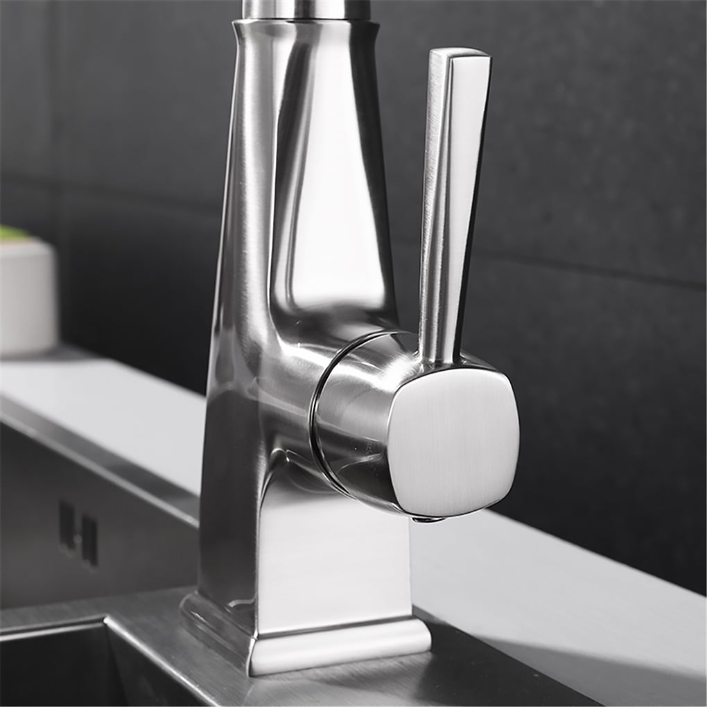 Kepooman Kitchen Sink Faucet, Kitchen Sink Water Tap, Brushed Pullout Kitchen Faucet with High Arc Tube Kepooman Kitchen Sink Faucet, Kitchen Sink Water Tap, Brushed Pullout Kitchen Faucet with High Arc Tube