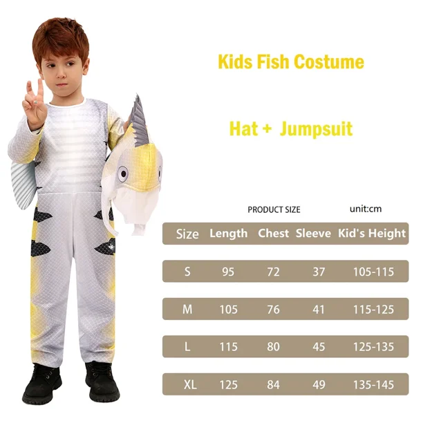 Disfraz de la película Buscando a Nemo para juego de rol, mono de fiesta escolar para niños pequeños, pez payaso de anime, regalo de Halloween, Navidad y Año Nuevo para niños