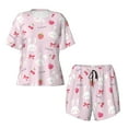 thumbnail image 4 of Naloa Love Rabbit Women's Short-Sleeved Pajama Set, Loungewear, Summer pajamas, Breathable Cozy - 4X-Large, 4 of 9