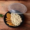 thumbnail image 3 of 24oz Black Meal Prep/ Bento Box Disposable Round Container with Clear Lid: 3CT, 3 of 3