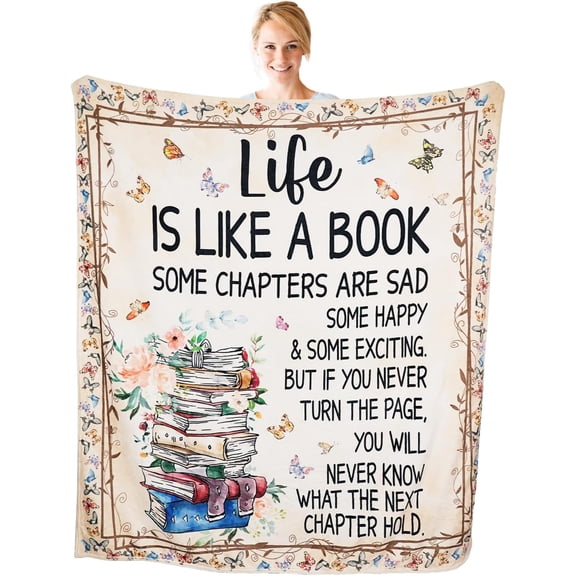 Book Lovers Gifts, Book Blanket Reading Blanket 50"x60", Throw Blanket Book Gifts for Book Lovers, Gifts for Readers Book Lovers Women Librarian Gifts, Book Club Reading Gifts for Book Lover