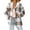Khaki, variant on absuyy Fleece Jacket for Women Fall Winter Plush Hooded Jacket Warm Plaid Lightweight Faux Fur Cardigan