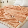 thumbnail image 3 of Clearance Cooling Blanket,Hwkond Machine Washable Lightweight Cotton Quilt - Ideal For AirConditioned Rooms All-Season Cool Comfort Easy Care 110x150cm/43.3x59.05in,Orange,110x150cm, 3 of 8