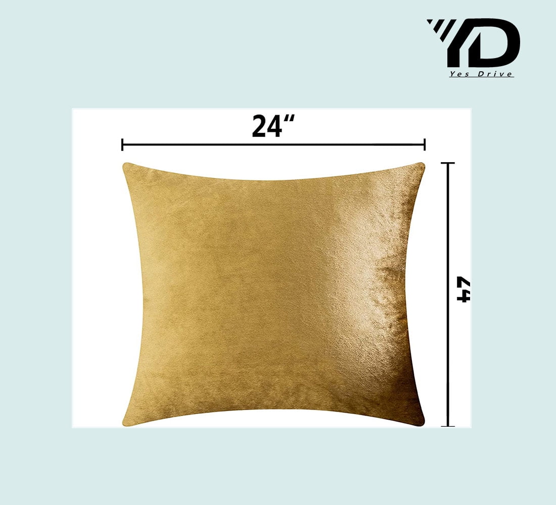 Velvet Square Large Throw Pillow Covers Decorative Pillow Cases for Bed