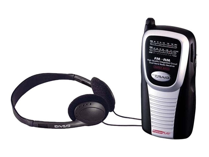 Craig CS2500 AM/FM Pocket Radio with Speaker and Headphones Walmart