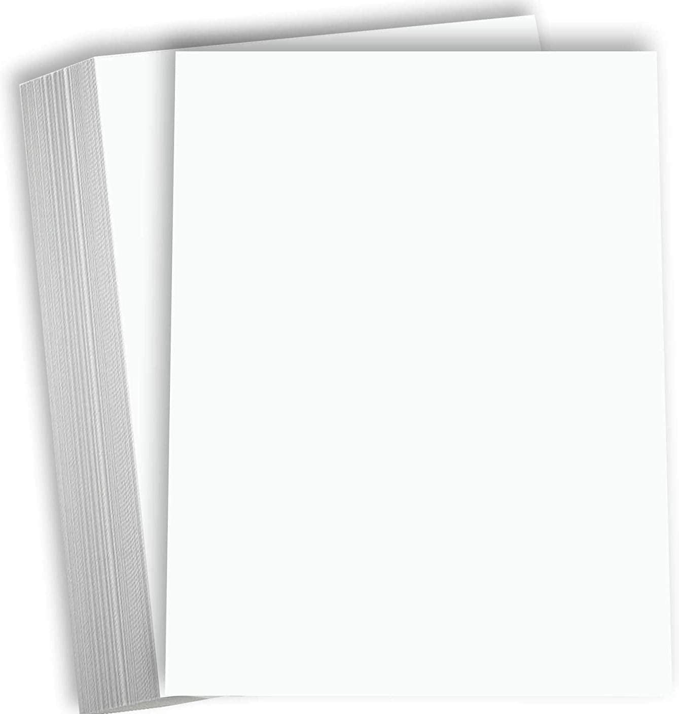 100 Pack Hamilco White Cardstock Thick Paper 8 1/2 x 11 Blank Heavy Weight 80 lb Cover Card Stock 