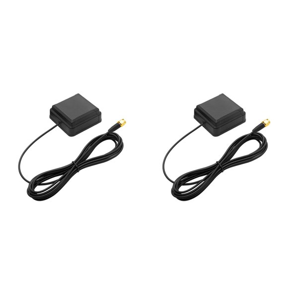2X Antenne RTK RTD Haute Centimètre Positionnement L1+L2+L5 3-Fréquences GNSS, 2 x Antenne RTK Haute (SMA Mâle), Noir