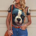 Rateoe Cute Colorful Flower French Bulldog Printed Women Rash Guard