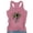 Pink, variant on Women Workout Loose Fit Tank Tops Trendy Sleeveless Floral Printed Cami Shirts Plus Size Crew Neck Racerback Summer Top Graphic Tees Navy M