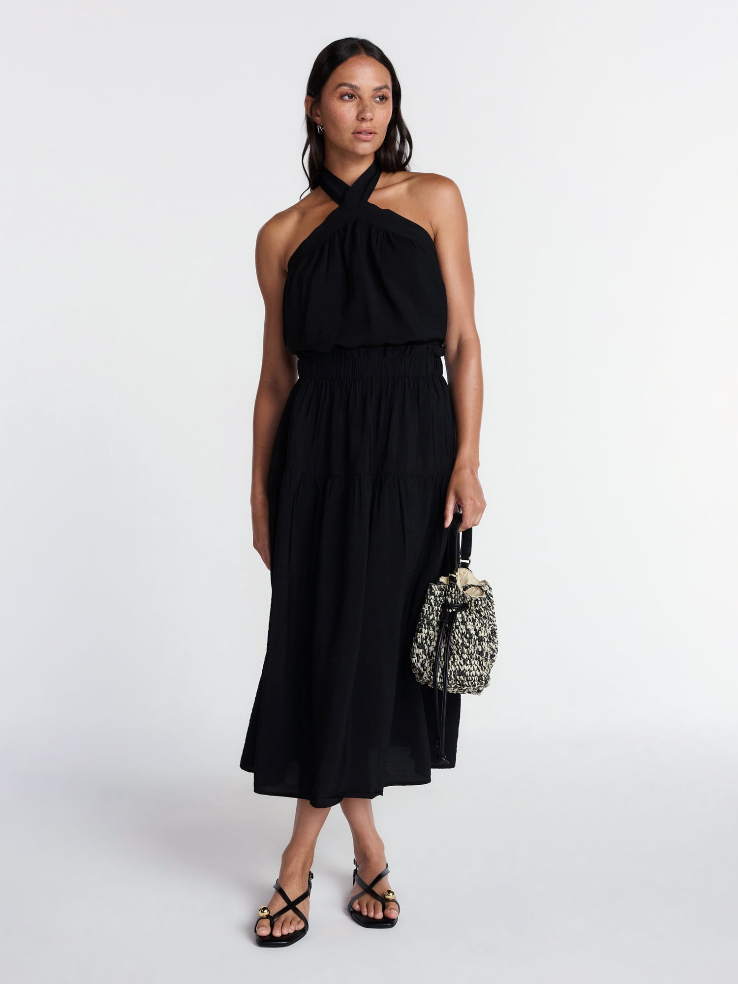 Time and Tru Women’s Tiered Maxi Skirt, Sizes XS-XXXL