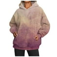 thumbnail image 1 of WEAIXIMIUNG Sweat-Shirt Personnalisé Femme Décontracté Col Rond Poche Dégradé Hoodie, 1 of 1
