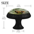thumbnail image 4 of 12 Pieces Wildlife Deer Forest Glass Knobs for Dresser Drawers, 1.37 x 1.10 IN Round Kitchen Cabinet Pulls For Home Office Nursery Kids Room, 4 of 6