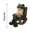 thumbnail image 3 of Creative Frog Figurine On Rocking Chair Solar Night Light, Waterproof Outdoor Garden & Balcony Decoration, Windowsill Ornament For Patio Lawn Yard Layout, Solar-Powered Decorative, 3 of 3