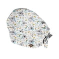 thumbnail image 4 of Scrub Caps Women Nurse Surgical Hat with Buttons Adjustable Bouffant Hats Working Cap Ponytail Holder Tie Back, 4 of 4
