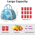thumbnail image 4 of Insulated Lunch Bag Women, Reusable Vintage Sea Turtles in Blue Tote Lunch Box, Leakproof Cooler Lunch Bags for Work Office Travel Picnic, 4 of 4