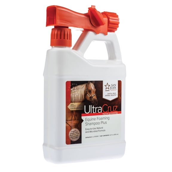 UltraCruz® Equine Foaming Shampoo Plus, 32 oz with Travel Applicator